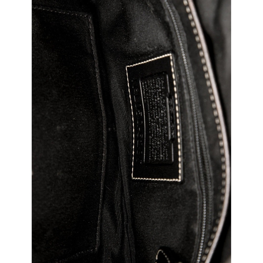 Vintage COACH 3628 Signature Baguette Mini Bag Soho Black Canvas Buckle Leather - Picture 9 of 9